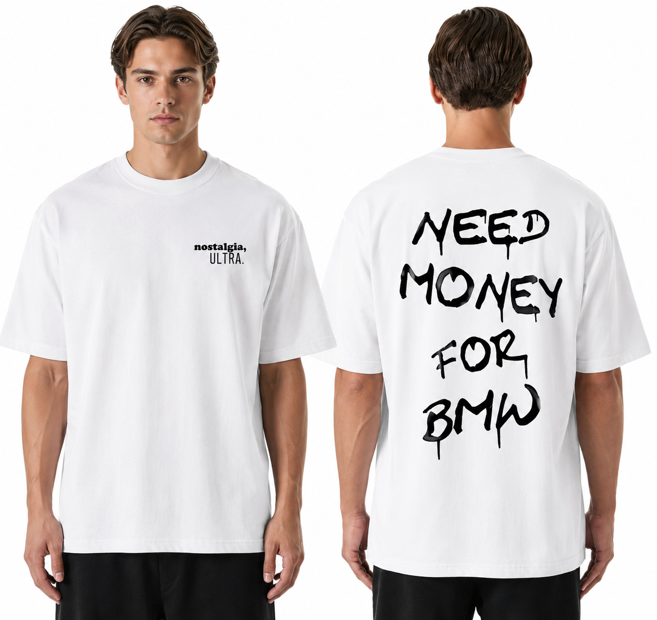 NEED MONEY SS WHITE T SHIRT